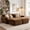 Chocolate, variant on FurnitureR 80" Modular Sectional Cloud Sofa with 2 Ottomans, Luxury Plush Fabric 4-Piece Floor Couch, Non-Slip Base, No Assembly Required, Chocolate