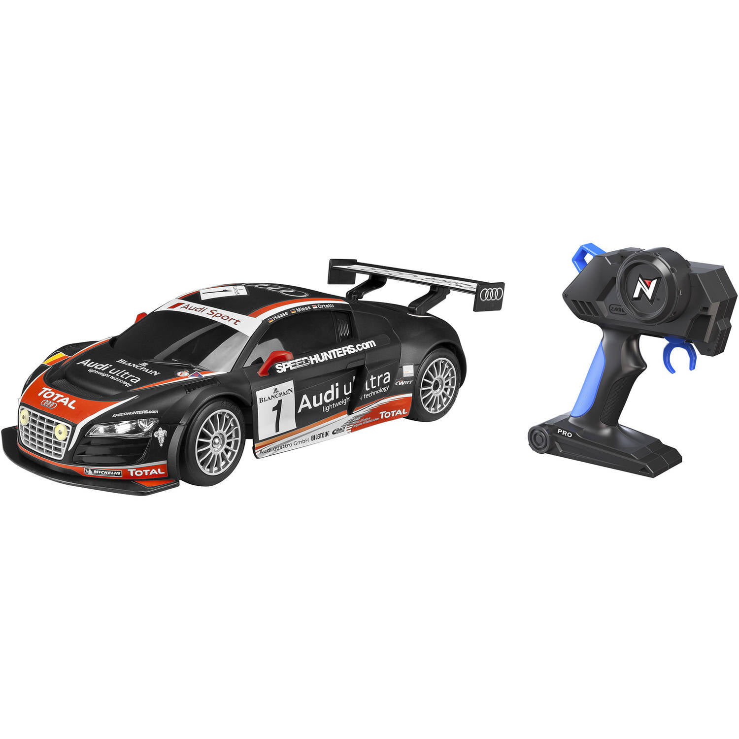 SILVER 1:16 LARGE AUDI R8 LMS RECHARGEABLE Radio Remote Control Car FAST SPEED 