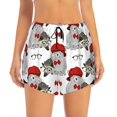 thumbnail image 4 of Lsque Rabbit And Hedgehog Printed Women's Running Shorts with Liner Pockets,Elastic Quick Dry Workout Athletic Gym Yoga Shorts,Womens High Waist Shorts-XX-Large, 4 of 9