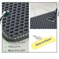 thumbnail image 3 of Cat Litter Mat, Kitty Litter Trapping Mat, Double Layer Mats with MiLi Shape Scratching design, Urine Waterproof, Easy Clean, Scatter Control 21" x 14" Grey（same as JYD-GT-MSD-GREY）, 3 of 5