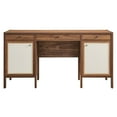 thumbnail image 4 of Capri 58" Wood Grain Office Desk in Walnut, 4 of 10