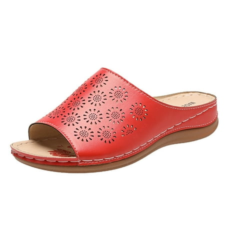 

Fashion Ladies Flat Hollow Slippers Roman Style Spring And Summer Sandals