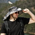 thumbnail image 1 of Summer Outdoor Fishing Hat with Sun Protection Mask, UPF 50+ Neck Cover Breathable USB Fan Cooling Cap, Adjustable Drawstring Windproof Sunshade Bucket Hat for Hiking, 1 of 9