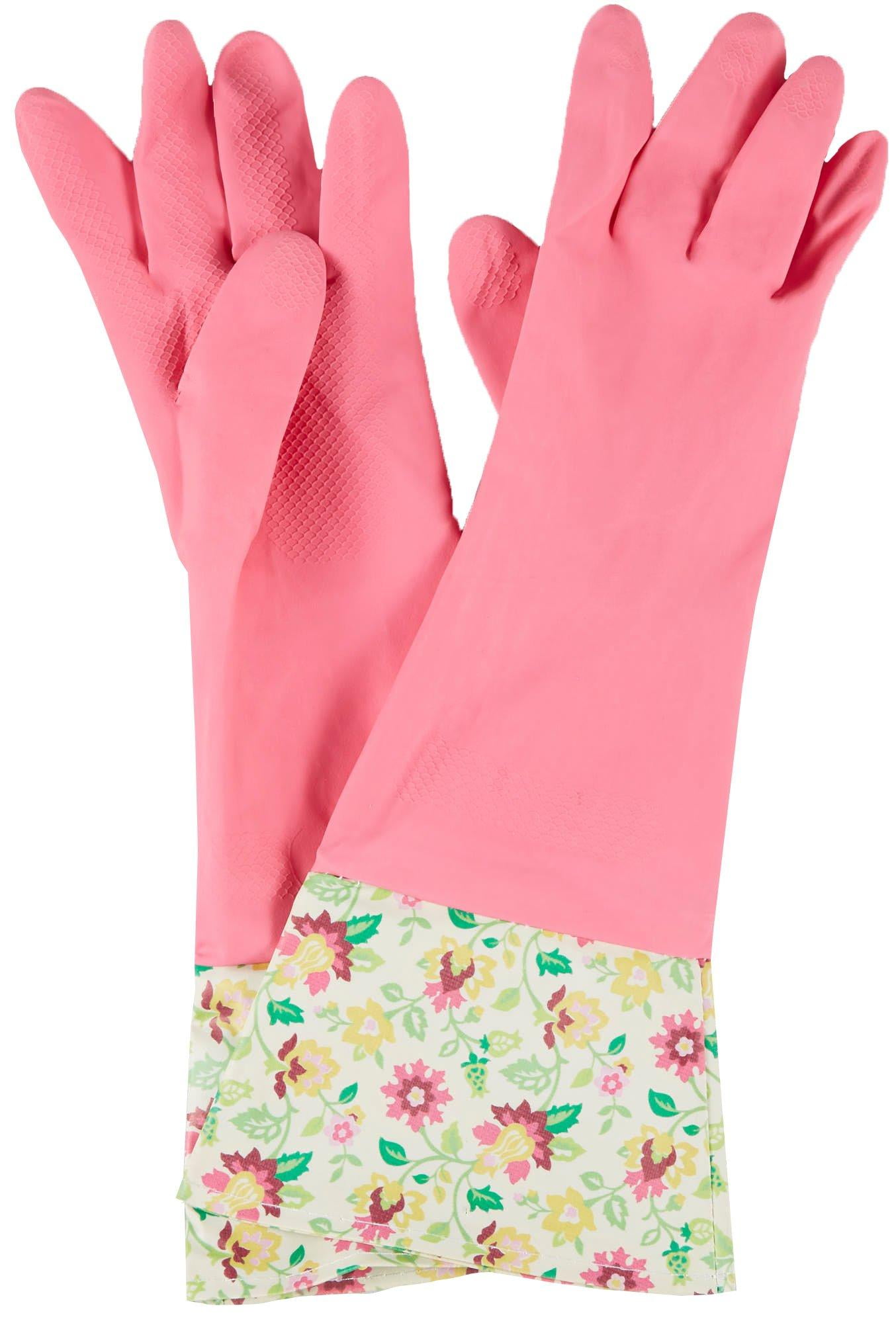 Waverly Set In Spring Rubber Gloves One Size Pink