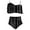C-Black, variant on ZQUUVOU Women's Bikini Set Tummy Control Ruffled Swimsuit Set (A-Multicolor,S)