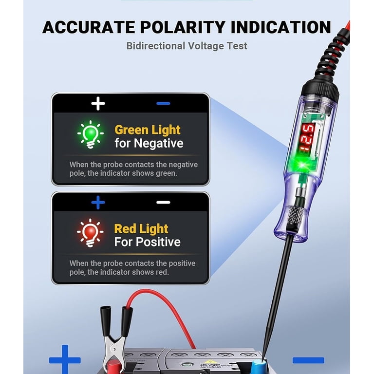 WIGACH Automotive Test Light, 5-90V Digital LED Circuit Tester photo 7