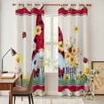 thumbnail image 5 of Kitchen Curtains 84 Inch Length 2 Panels, Gnomes Flowers Grommets Window Treatment Curtain, Spring Farmhouse Botanical Floral Striped Thermal Curtains Drapes for Living Room/Bathroom, 5 of 9
