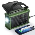 thumbnail image 1 of Radio meteorológica Raynic de 1200 mAh con carga solar y con manivela, 1 of 9