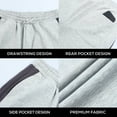thumbnail image 5 of GINGTTO Men's Sweatpants Loose Fit Elastic Waist With Pocket Drawstrings Grey Soft And Warm, 5 of 6
