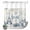Blue, variant on No Hook Shower Curtains for Bathroom Paris Tower Waterproof Fabric Shower Curtain Decorative Vintage Architectural Hand-Painted Aesthetic Bath Tub Bath Curtains with See Through Top Window 72x72 Inch