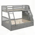 thumbnail image 3 of Twin-Over-Full Bunk Bed with Drawers - Solid & Safe | Gray, 3 of 17