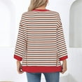 thumbnail image 4 of hxobax Fall Fahsion Outfits Striped Crewneck Sweatshirts Tunic Tops for Women Cute Pullover T Shirts, 4 of 6