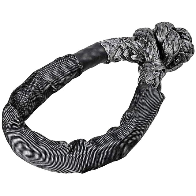 Riwesomey Grillete resistente con cubierta protectora Mosquetón Anillo Cuerda Enganche Camión portátil Cuerdas de remolque para Vehículos, repuestos y accesorios Mis Gris negro