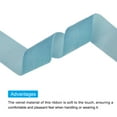 thumbnail image 3 of Velvet Ribbon Single Face Spool Silky Velvet Fabric for Bouquets DIY Crafts Gift Wrapping Wedding Party Sky Blue_1 1/2 Inch x 10 Yard, 3 of 5