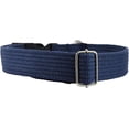 thumbnail image 2 of Cotton Web Adjustable Dog Collar 4 Sizes Blue (X-Large: Neck 18"-27"; Width 1.2"), 2 of 2