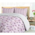 thumbnail image 5 of Ambesonne Orchids Duvet Cover Sets, Wild Exotic Phalaenopsis, 2-Queen, Pale Pink Purple Green, 5 of 7
