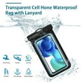 thumbnail image 1 of harmtty Swimming Phone Bag Touch Sensitive 30 Meters Waterproof with Lanyard Swimming Drifting Waterproof Bag Swimming Use,Pink Black, 1 of 8