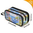thumbnail image 4 of FORMRS Pencil Case with 3 Compartments Zipper Pouch, Elementary School Level and up, Pink Floral Window, 4 of 8