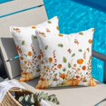 thumbnail image 2 of Throw Pillow Covers, Orange Green Fall 26x26 Pillow Covers for Couch/Sofa/Bed, Thanksgiving Pumpkins Maple Leaf Decorative Square Linen Cushion Pillowcase for Home Decor, 2 of 9