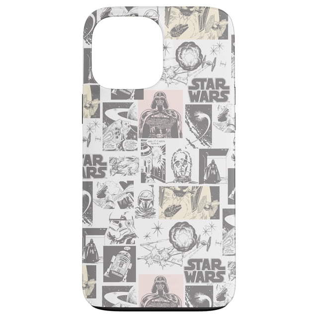Funda para iPhone 13 Pro Max STAR WARS con viñetas de cómic