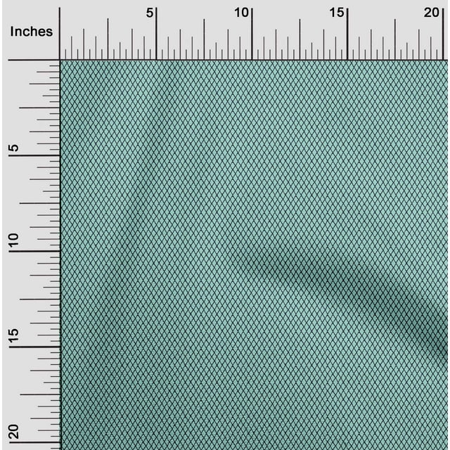 oneOone Cotton Flex Aquamarine Fabric Geometric Check Sewing Craft Projects Fabric Prints By Yard 40 Inch Wide