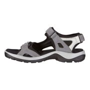 ECCO Yucatan Sandals 38 Titanium Lightweight Supportive Leather Comfort