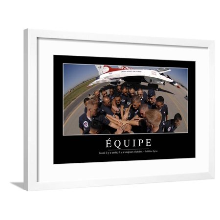 Equipe Citation Et Affiche D Inspiration Et Motivation Framed