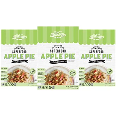 Bakery On Main  Gluten-Free Instant Oatmeal  Vegan & Non Gmo - Apple Pie  10.5Oz (Pack Of 3)