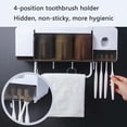 thumbnail image 2 of Soporte para cepillos de dientes de pared, organizador multifuncional, soporte para cepillos de dientes para baño, dispensador automático de pasta de dientes, vaso para la boca, toallero y plataforma de almacenamiento,(L) brillar  Electrónica, 2 of 5