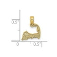 thumbnail image 2 of 14k Gold Cape Cod Silhouette Charm 13.8x10.8mm Wide 0.7mm Thick Pendant Necklace for Women, 2 of 2