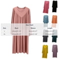 thumbnail image 7 of StSilkitty Women's Long Sleeve Nightgowns Crewneck Sleepwear Night Gown Lightweight Comfy Breathable Sleepshirts, 7 of 7
