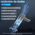 thumbnail image 2 of Ykioea Aspiradora de Mano, 2 en 1 Aspiradora Inalambrica y Bomba de Aire El&eacute;ctrica, Potente 10000PA Aspiradora para Auto Teclado, Aspiradora Portatil Automovil con 4000mAh Bater&iacute;, 2 of 7