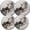 Gray And Golden Marble, variant on Stove Burner Covers, Metal Cover for Electric Gas Stove Burner,Gray And Golden Marble,8 and 10 Inch,Set of 4