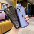 thumbnail image 5 of for iPhone 11 Pro Max Case 6.5 inch, Cute Clear Bubble Shell Case Frame Wavy Edge Transparent Full Protective Soft TPU Shockproof Phone Cover for Women Girls(Black, for iPhone 11 Pro Max), 5 of 6