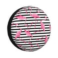 thumbnail image 1 of Fotbe Flamingos Funda de Llanta de Repuesto con Estampado, Engrosada, Ajuste Universal para Jeep, Remolque, RV, SUV, Camión-17 inch, 1 of 6