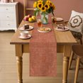thumbnail image 2 of Vintage Burnt Orange Cotton Linen Rectangle Table Runners 13"x120", Modern Art Farmhouse Solid Color Coffee Table Runner Dresser Scarves Luxury Table Runners for Wedding Party Banquet Dinner Decor, 2 of 8