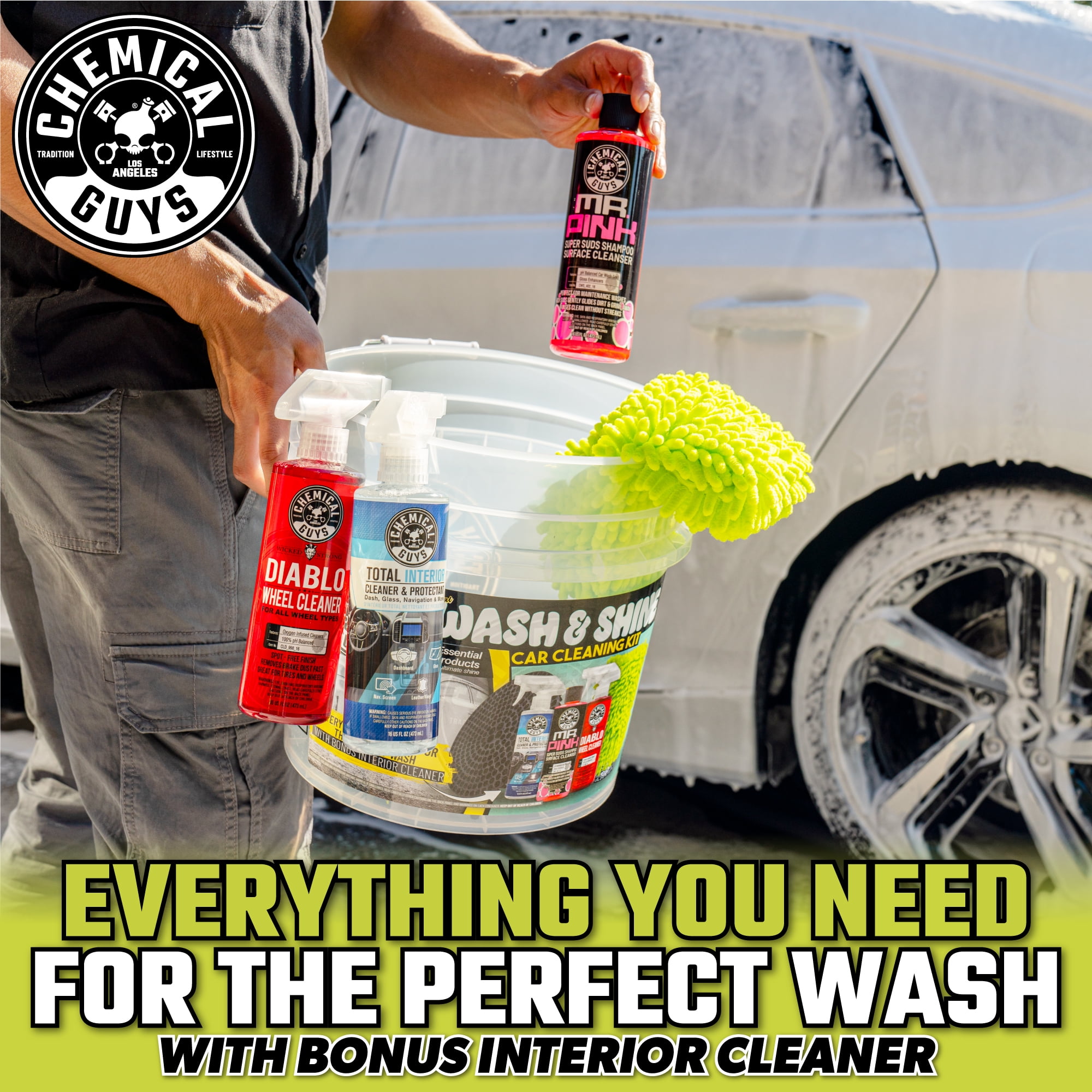 Chemical Guys Professional Wash  Shine Car Cleaning Kit (7 Essential  Products)