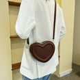 thumbnail image 5 of Women Shoulder Bag Messenger Bag Small Heart Shape Crossbody Bag Creative Handbag PU Change Purse for Dating, 5 of 9