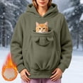 thumbnail image 5 of UOCUFY Pet Pouch Hoodie for Women Cat Dog Carrier Hoodies Carrying Pet Pocket Army Green,Size M, 5 of 9