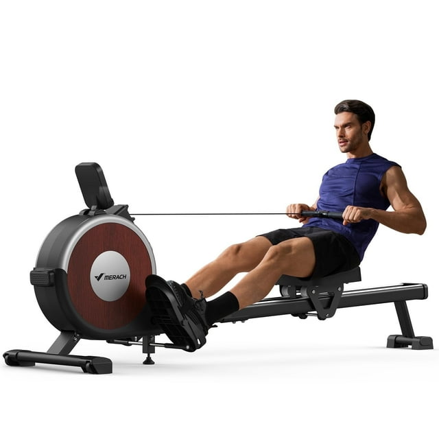 MERACH Rampeur, 16 Niveaux de Résistance Auto Intelligente Magnétique Silencieuse, Rampeur Capacité de Poids 350 Lb pour Entraînement à la Maison