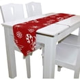 thumbnail image 3 of SKYSONIC Rectangle Christmas Red Background Printed Table Runner 13x70in for Wedding Birthday Holiday, 3 of 5