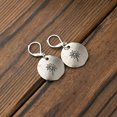 thumbnail image 4 of Zhuge Dandelion Flower Bar Earrings, Minimalist Boho Earrings, Vintage Silver Jewelry for Women, 4 of 5