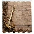 thumbnail image 2 of Ambesonne Rustic Shower Curtain, Nautical Anchor Fishing Net, 69"Wx70"L, Brown and Cocoa, 2 of 2