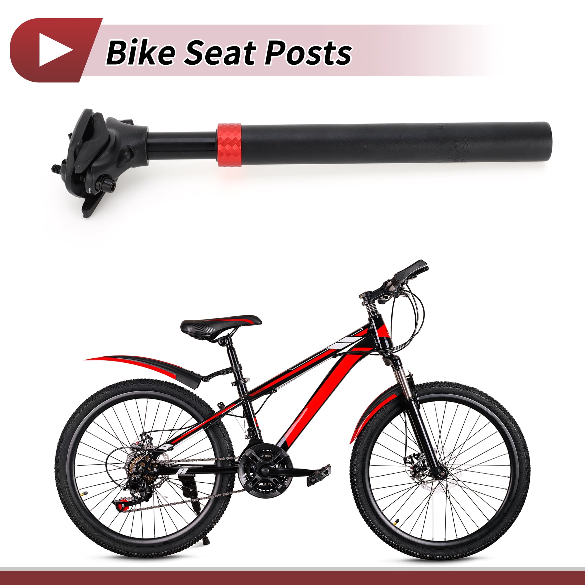 Unique Bargains 1 Pc Mountain Bike Seat Post Suspension Shock Absorber 27.2x300mm