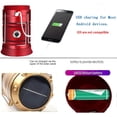 thumbnail image 4 of Portable LED Camping Lantern - Ultra Bright USB Rechargeable Solar Lantern Battery Powered Flashlight, for Camping, Hiking, Shed in Power Outages (Red, 4 of 5