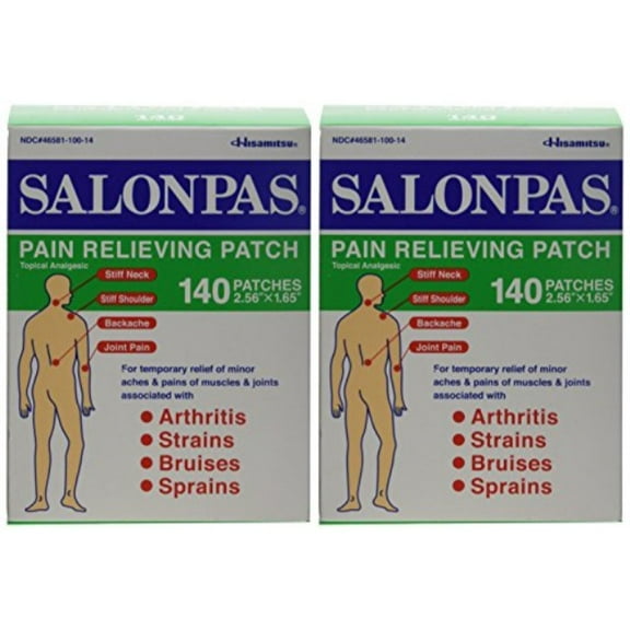 Salonpas Pain Relieving Patch - 140 Patches (Pack of 2)