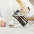 thumbnail image 6 of GROSCHE MADRID French Press, Premium Coffee and Tea Maker, Borosilicate Glass Beaker with Dual Filter System For Rich Brew - Versatile Brewing | Stainless Steel Filter - 11.8 OZ, 6 of 8