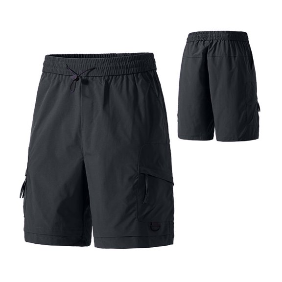 Women's Hiking Cargo Shorts Lightweight Bermuda Shorts with Multi Pockets for Travel Athletic Golf Casual Black M