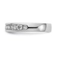 thumbnail image 3 of Solid 14K White Gold Ten Stone Diamond Channel Set Wedding Band Ring Size 5.5 (.93 cttw.), 3 of 8