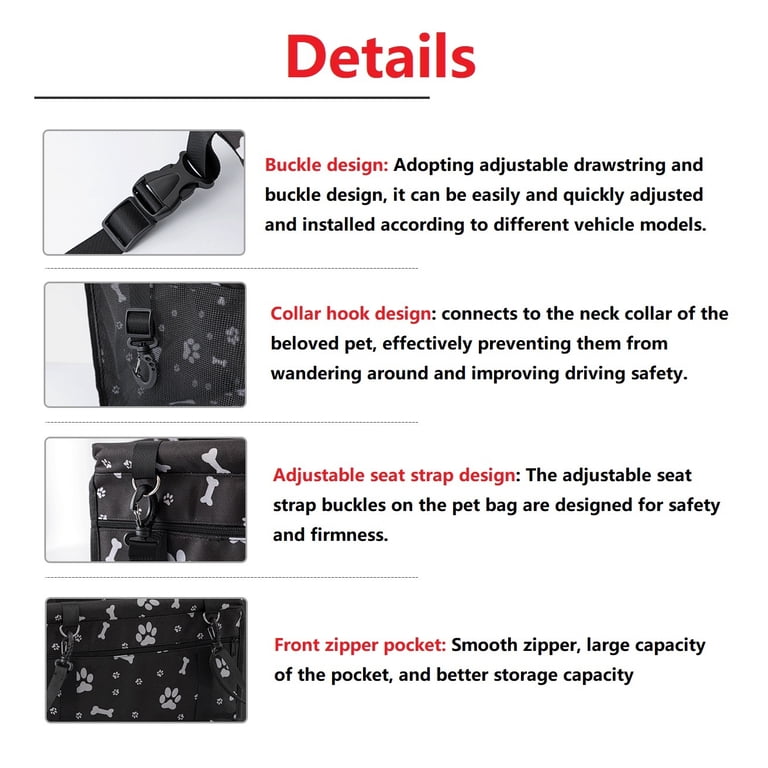 Pet Dog Cat Car Seat Booster, Foldable & Portable photo 8